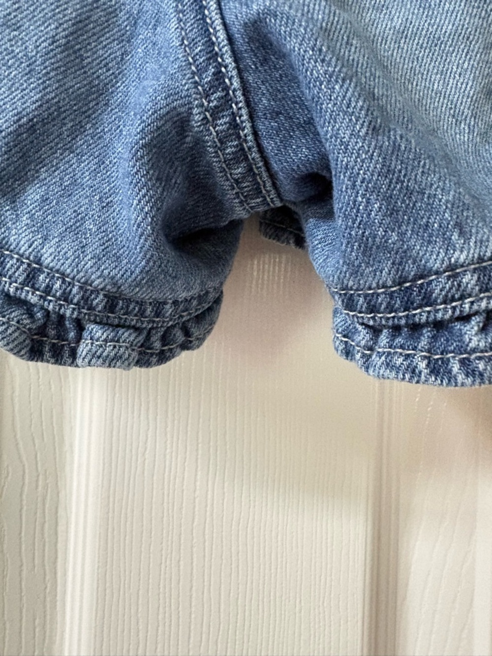 KanCan Blue Ruffle Hem Denim Shorts - Picture 9 of 11